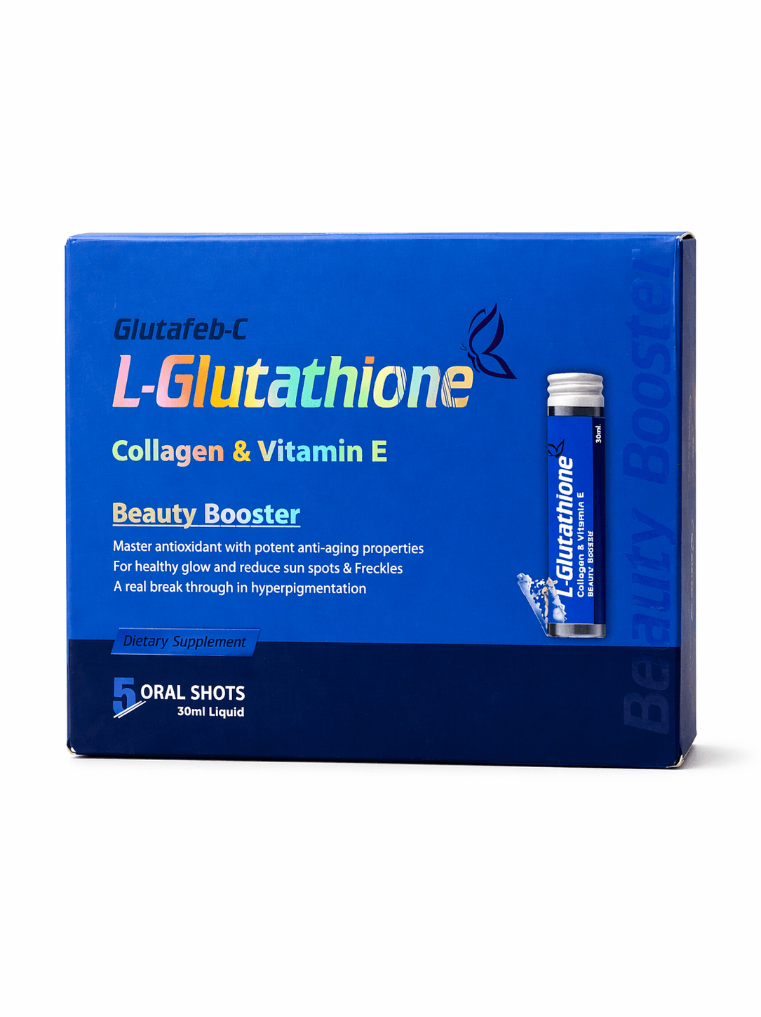 Glutafeb-C L-Glutathione Collagen & Vitamin-E (5 Oral Shots)